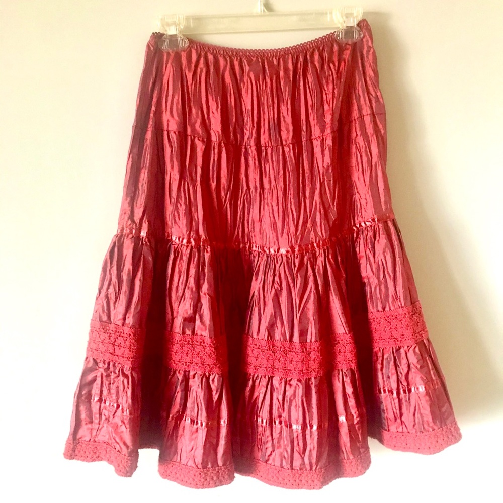 Satin Midi Skirt